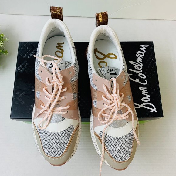 Sam Edelman Darsie Colorblock Colorful Pastel Textured Casual Style Sneaker 8 - Picture 6 of 13